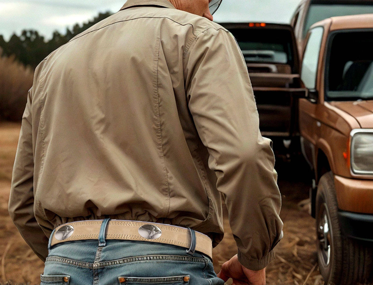 Mallard Men's Leather Belt Crazy-horse Finish