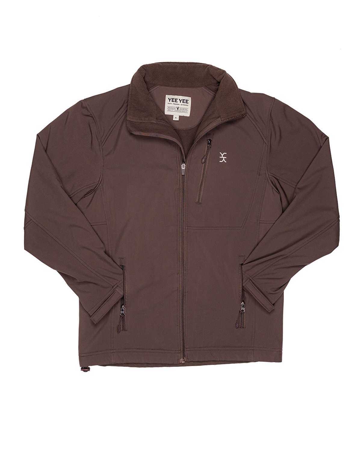 Chocolate Softshell Jacket with Concealed Carry Pockets