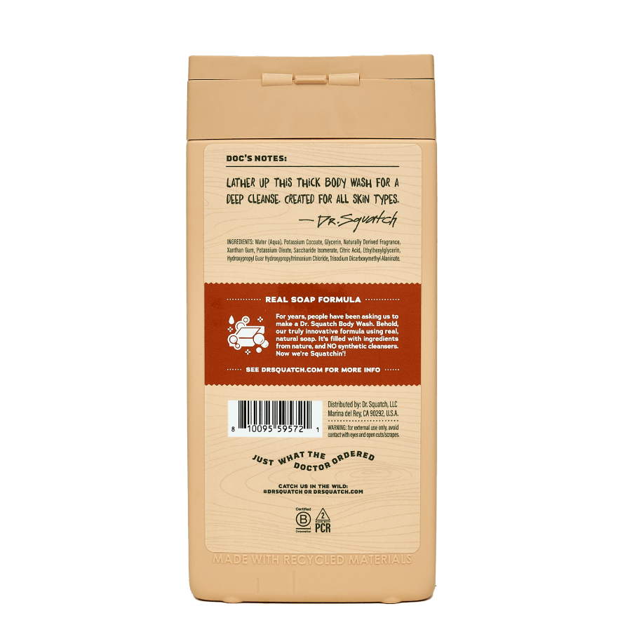 Wood Barrel Bourbon Exfoliating 14oz Body Wash