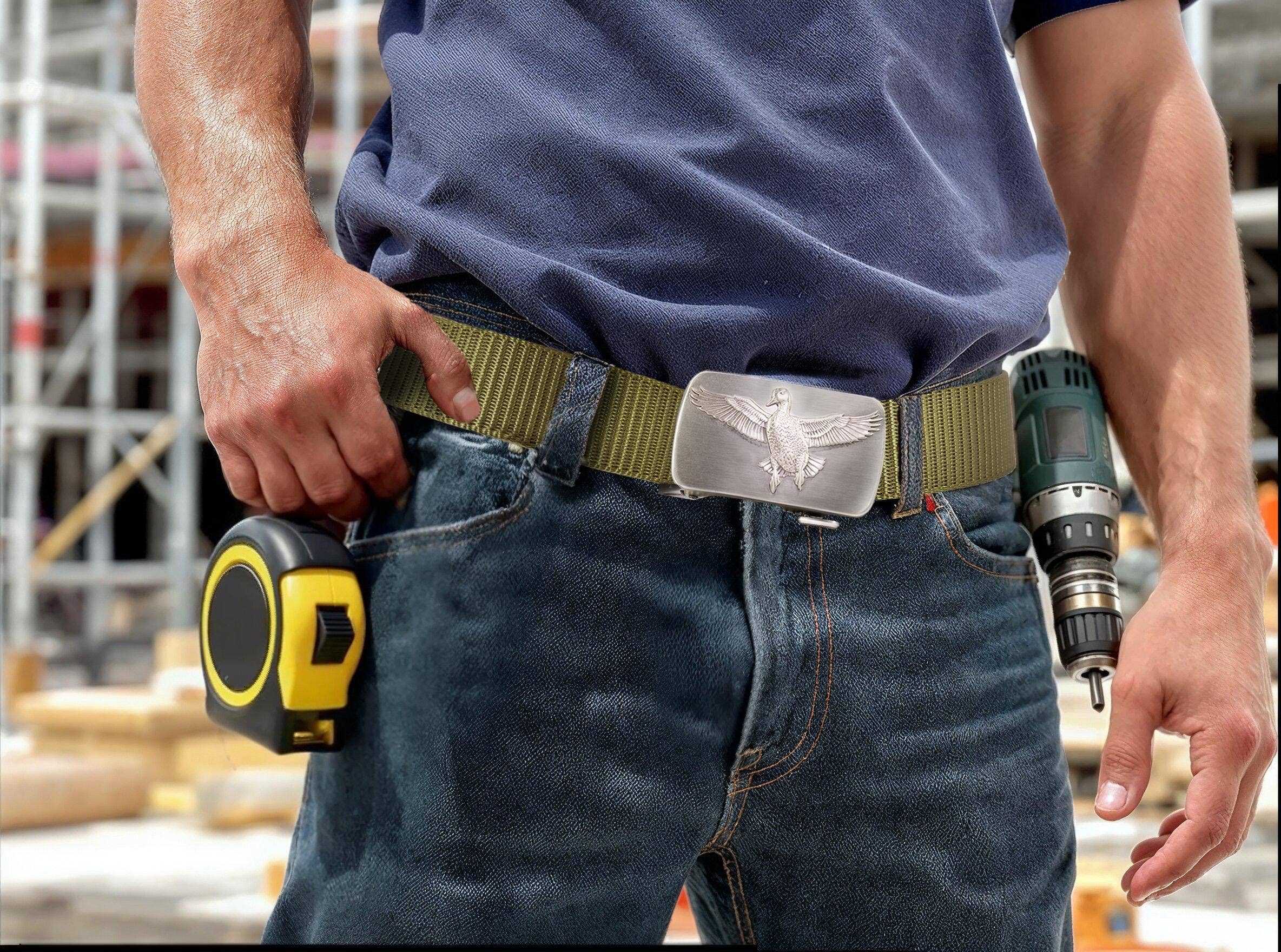 Mallard Cut-to-Size Belt with Gunmetal Clamp Buckle