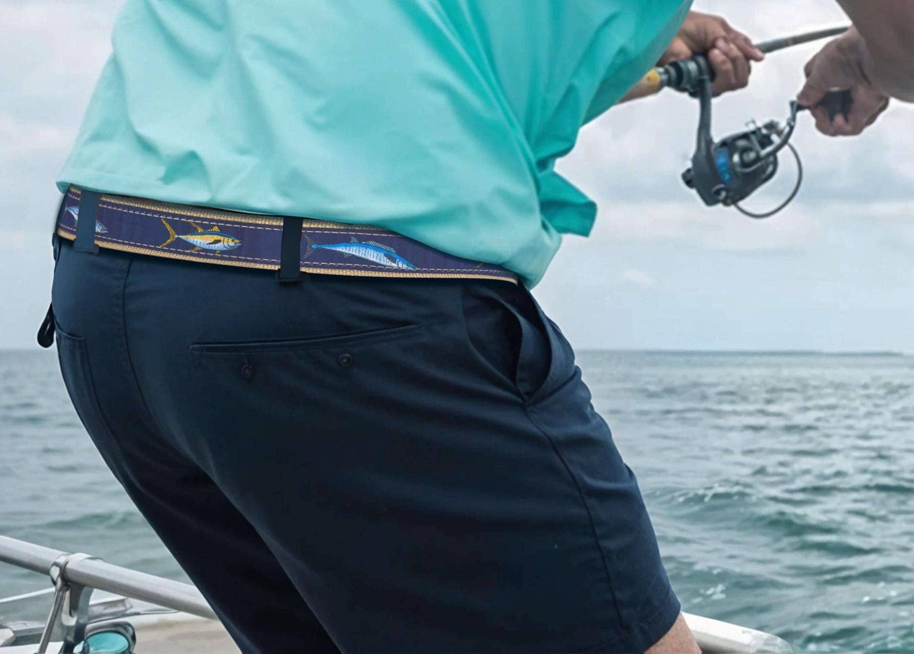 Offshore Slam Men's Woven Ribbon Belt