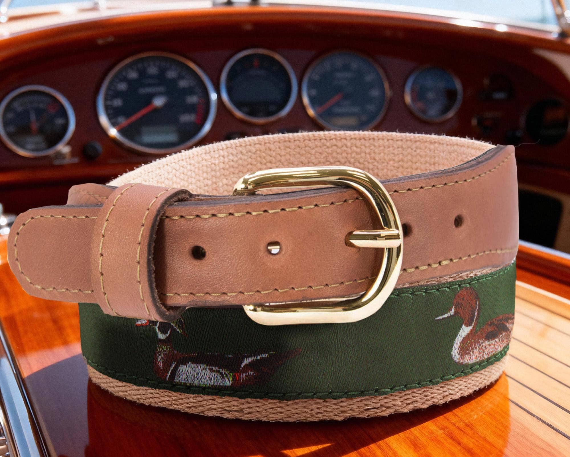 Men's Woven Ribbon Belt