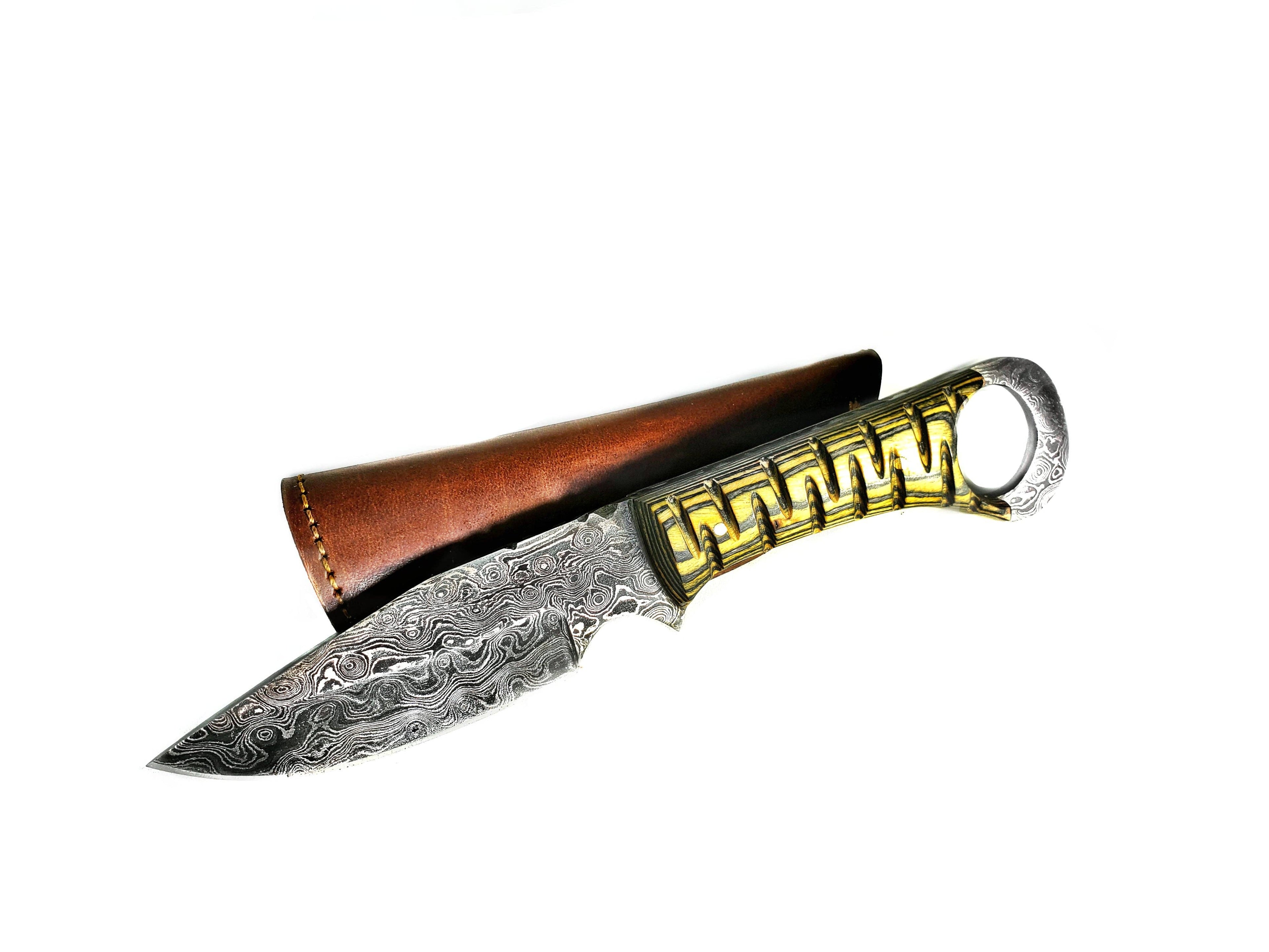Damascus Steel Fixed Blade Knife