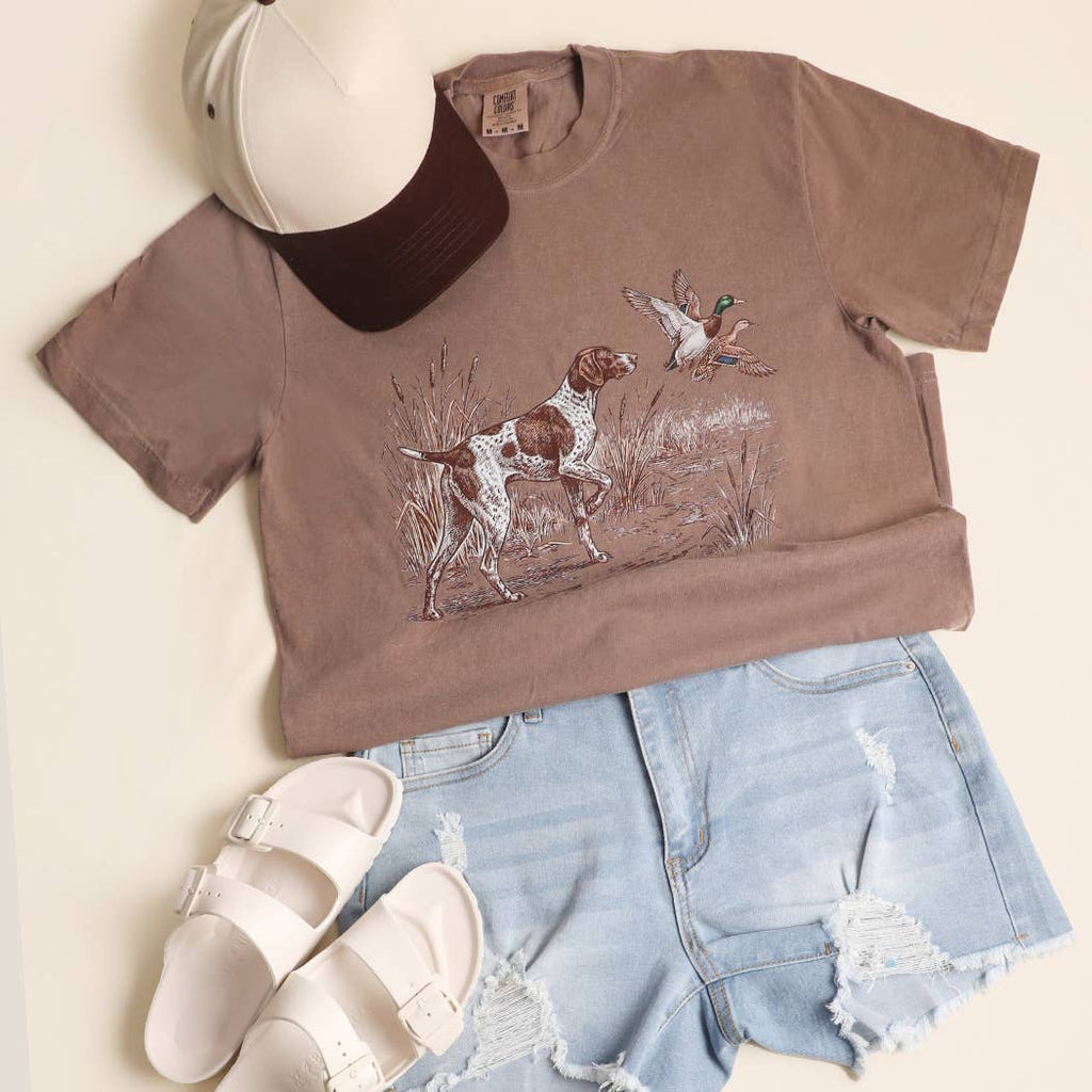 Vintage Hunting Dog Duck T-Shirt