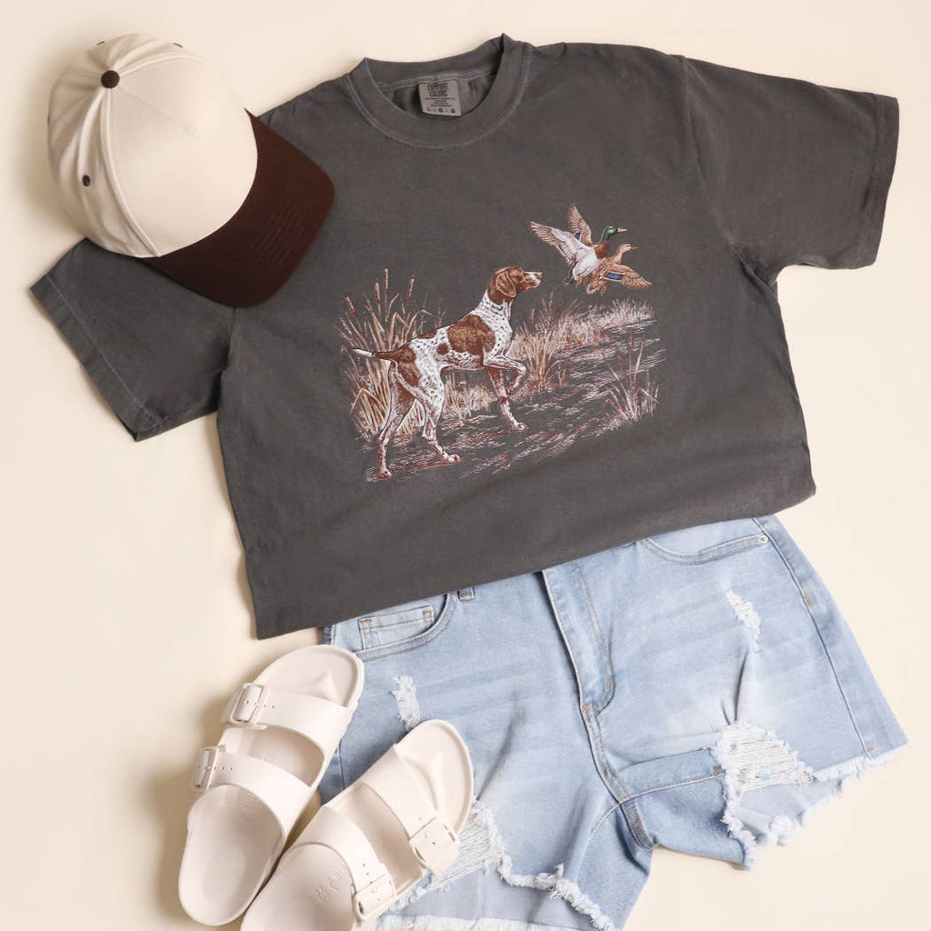Vintage Hunting Dog Duck T-Shirt