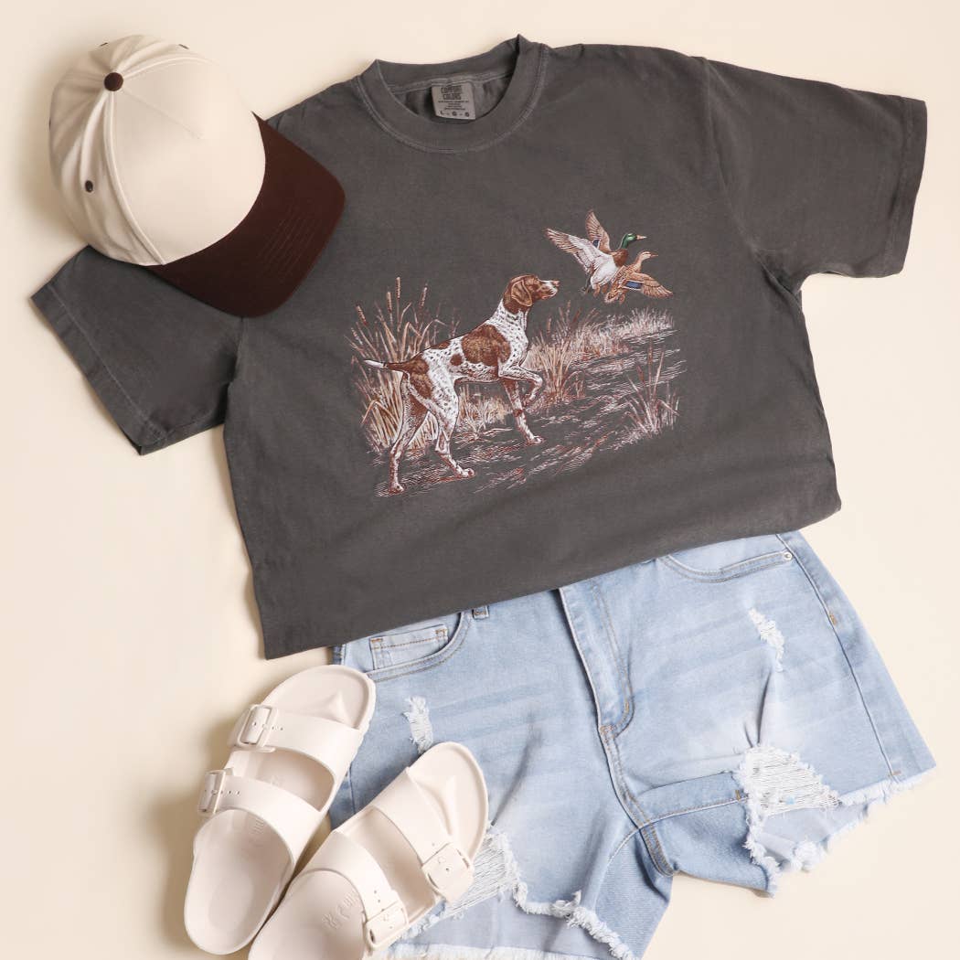 Vintage Hunting Dog Duck T-Shirt