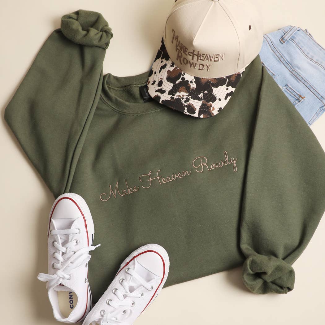 Make Heaven Rowdy Embroidered Sweatshirt