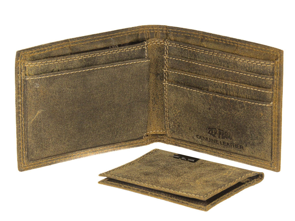 Vintage Tan Leather Bifold Wallet