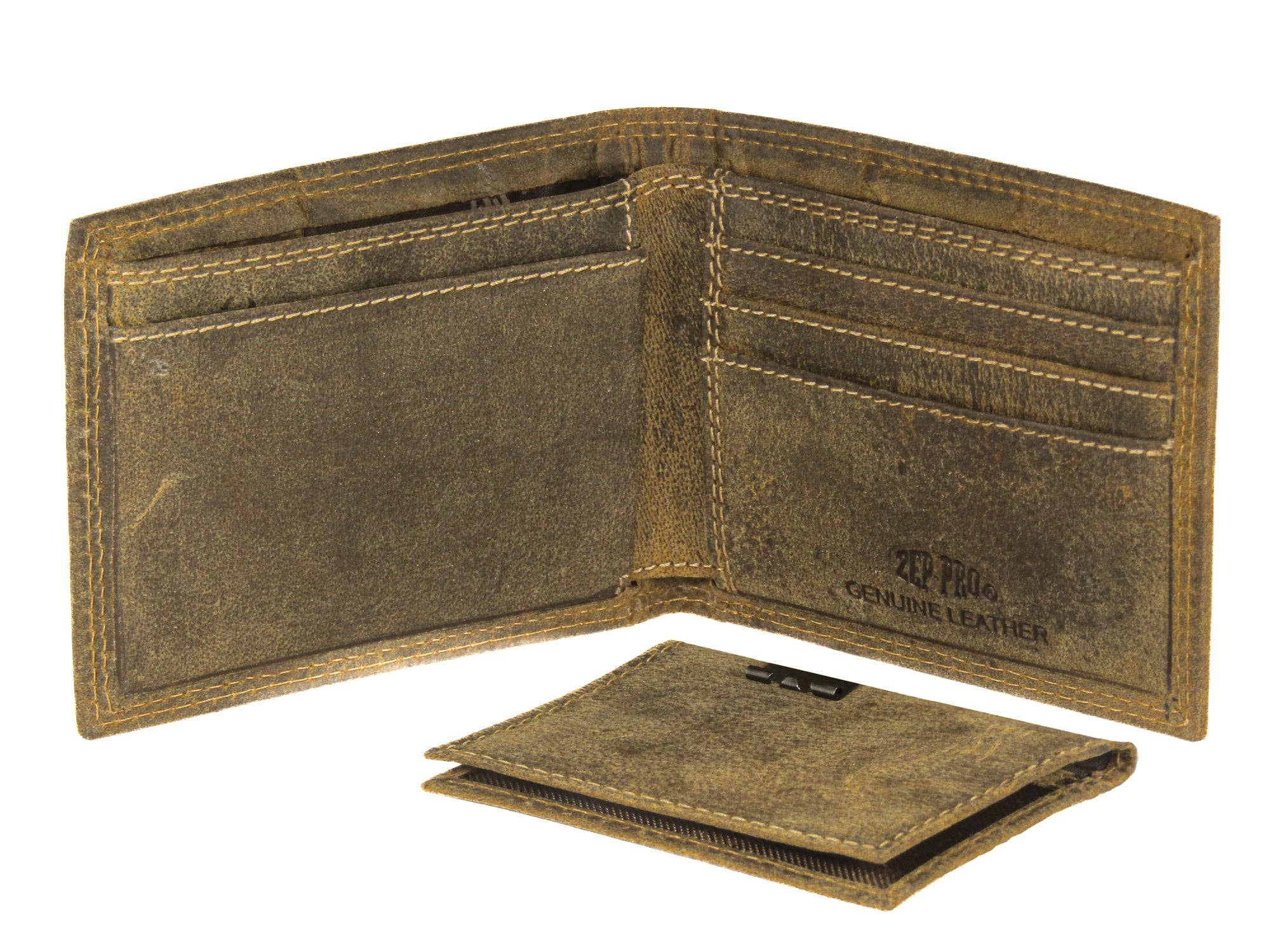 Vintage Tan Leather Bifold Wallet