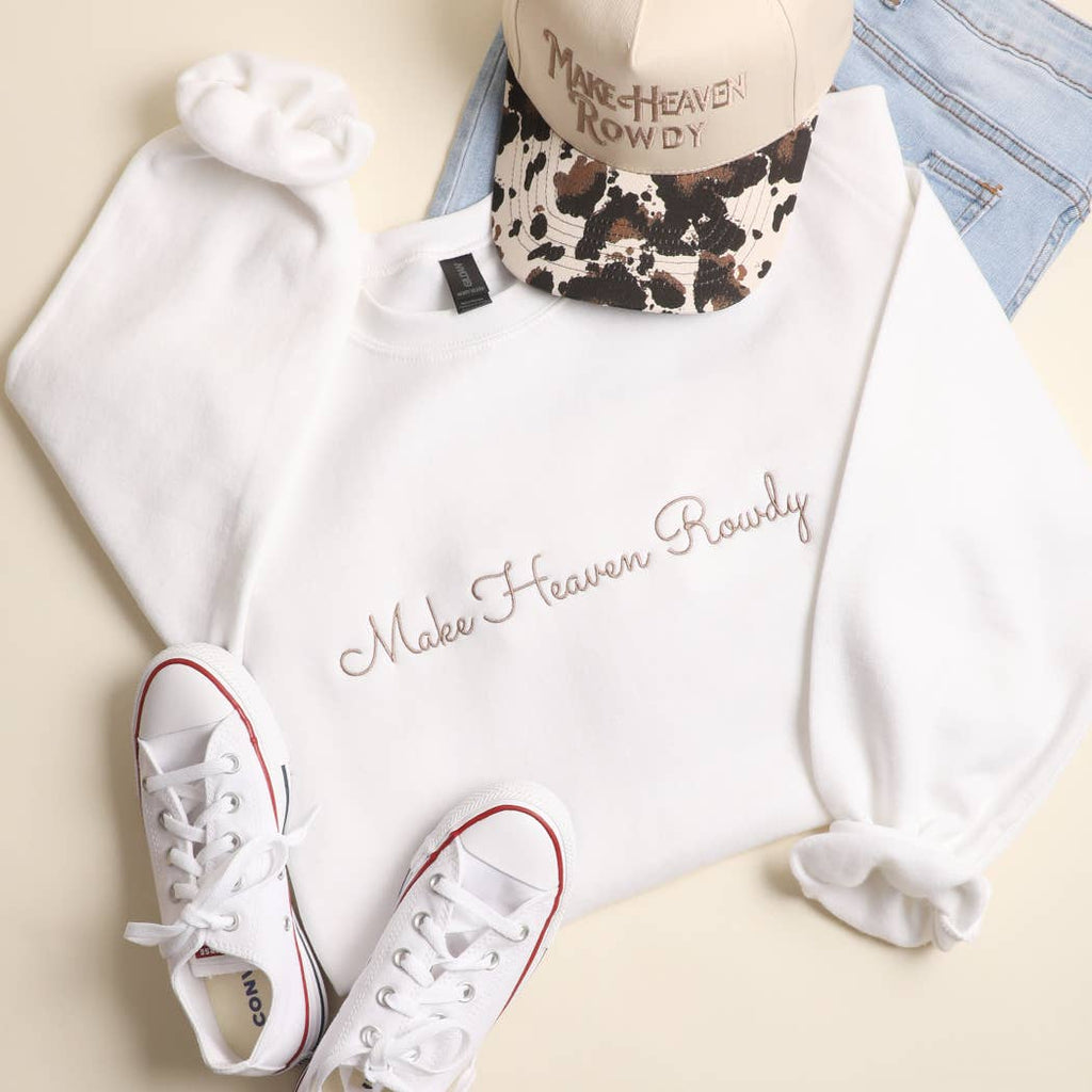Make Heaven Rowdy Embroidered Sweatshirt