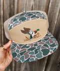 7 Panel 3D Puff Full Color Duck Logo Hat