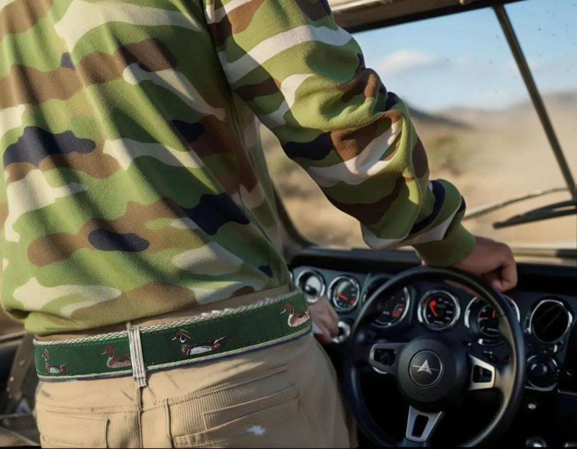 Men's Woven Ribbon Belt