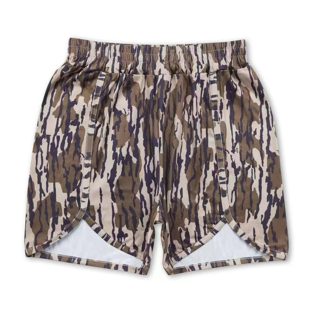 Bottomland Camo High Waisted Shorts