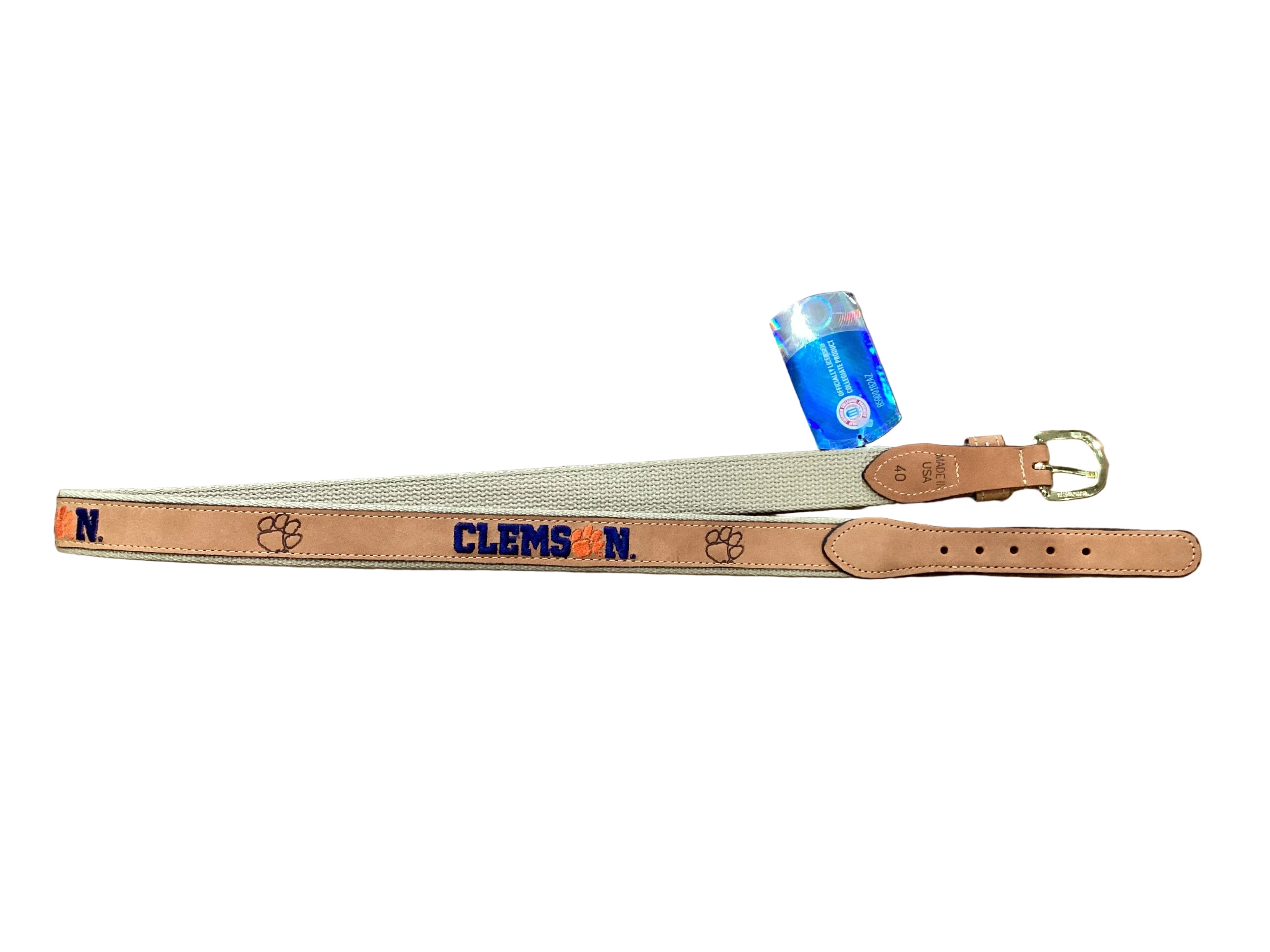Clemson Embroidered Belt