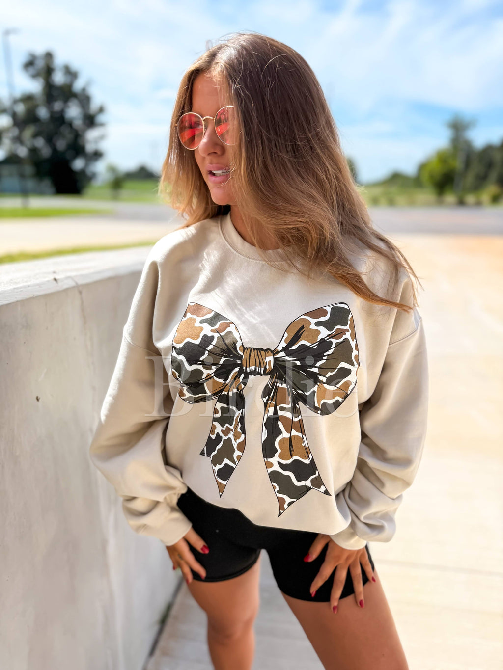 Duck Camo Bow Crewneck