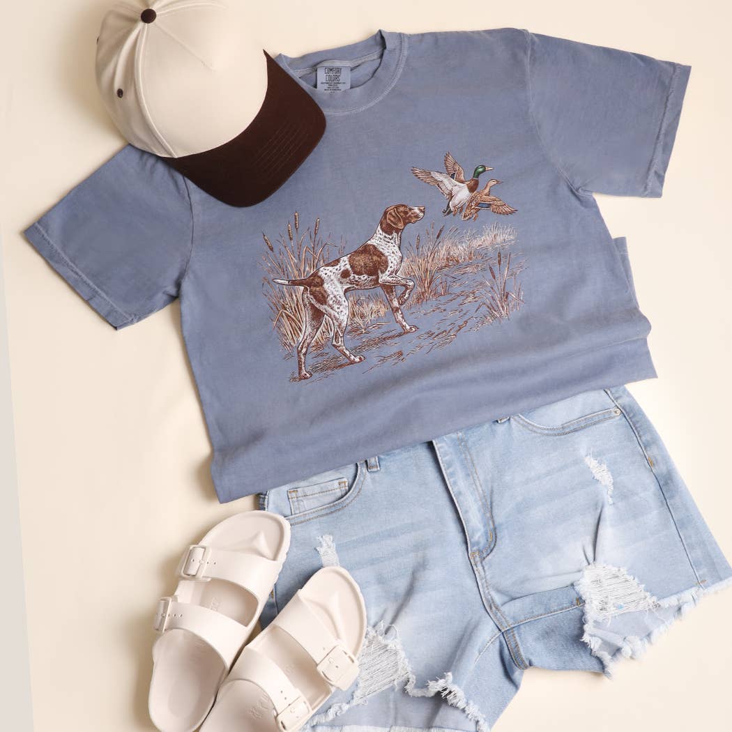Vintage Hunting Dog Duck T-Shirt