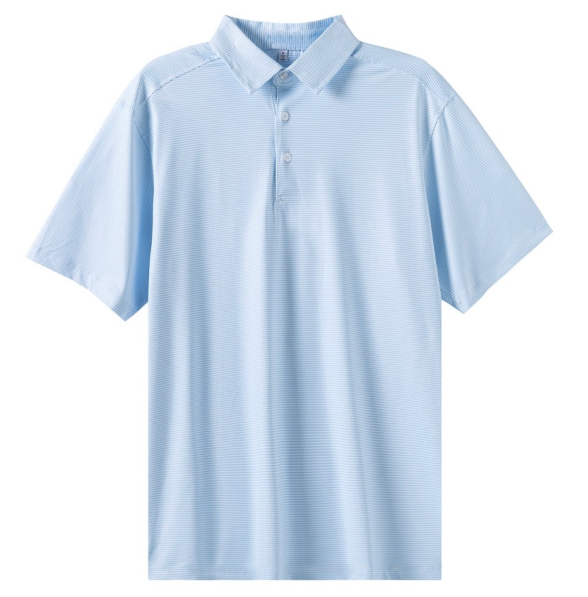 Youth Micro Light Blue & White Polo