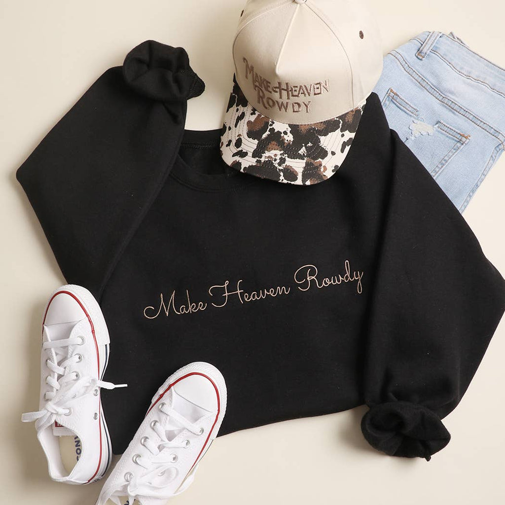 Make Heaven Rowdy Embroidered Sweatshirt