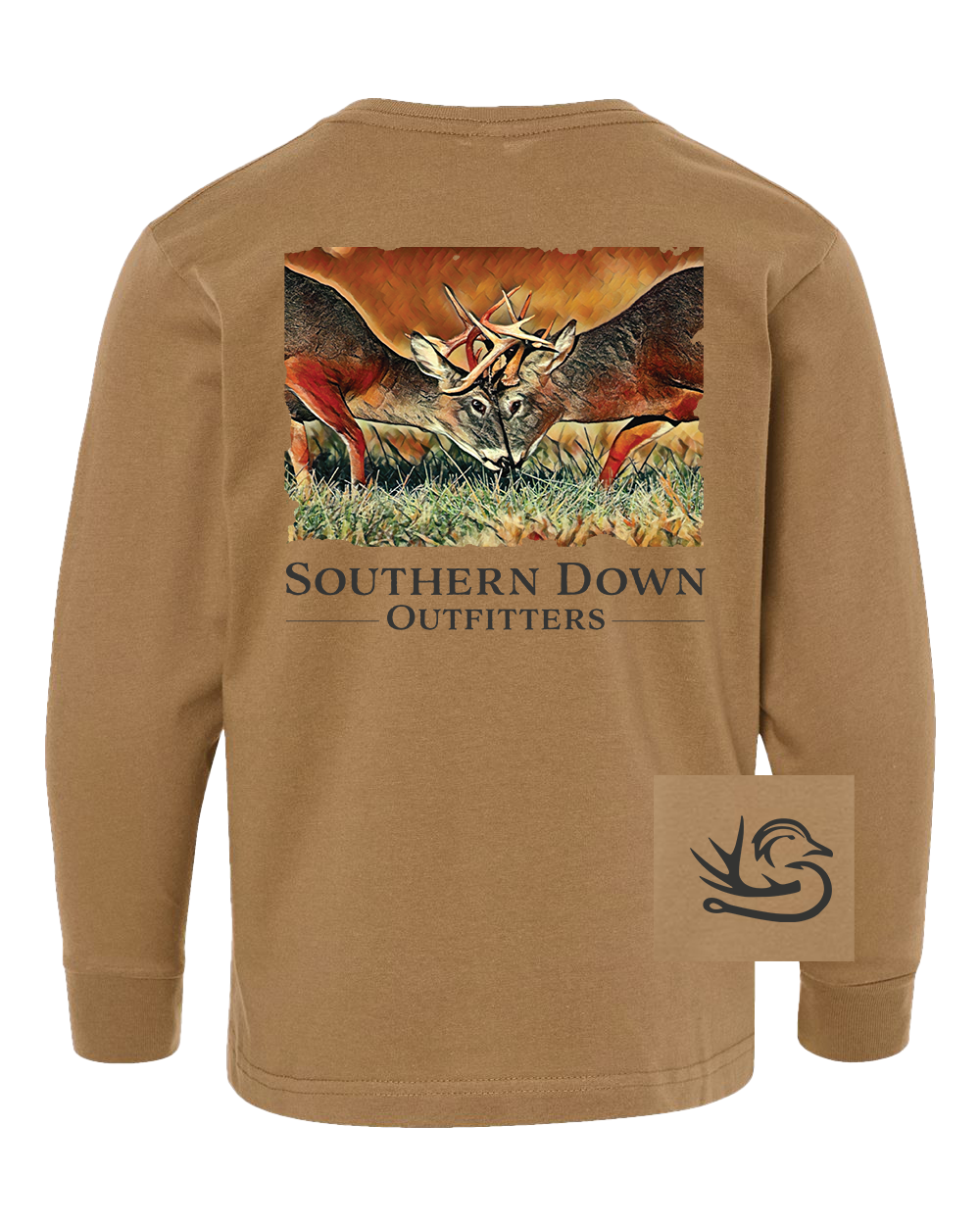 Youth Bucks Fighting Long Sleeve