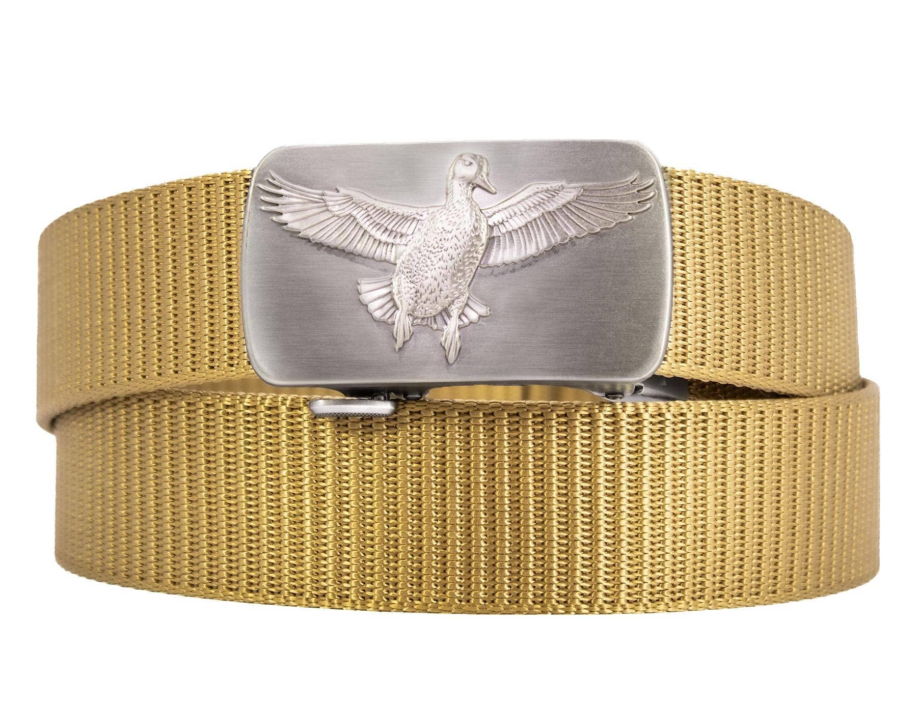 Mallard Cut-to-Size Belt with Gunmetal Clamp Buckle