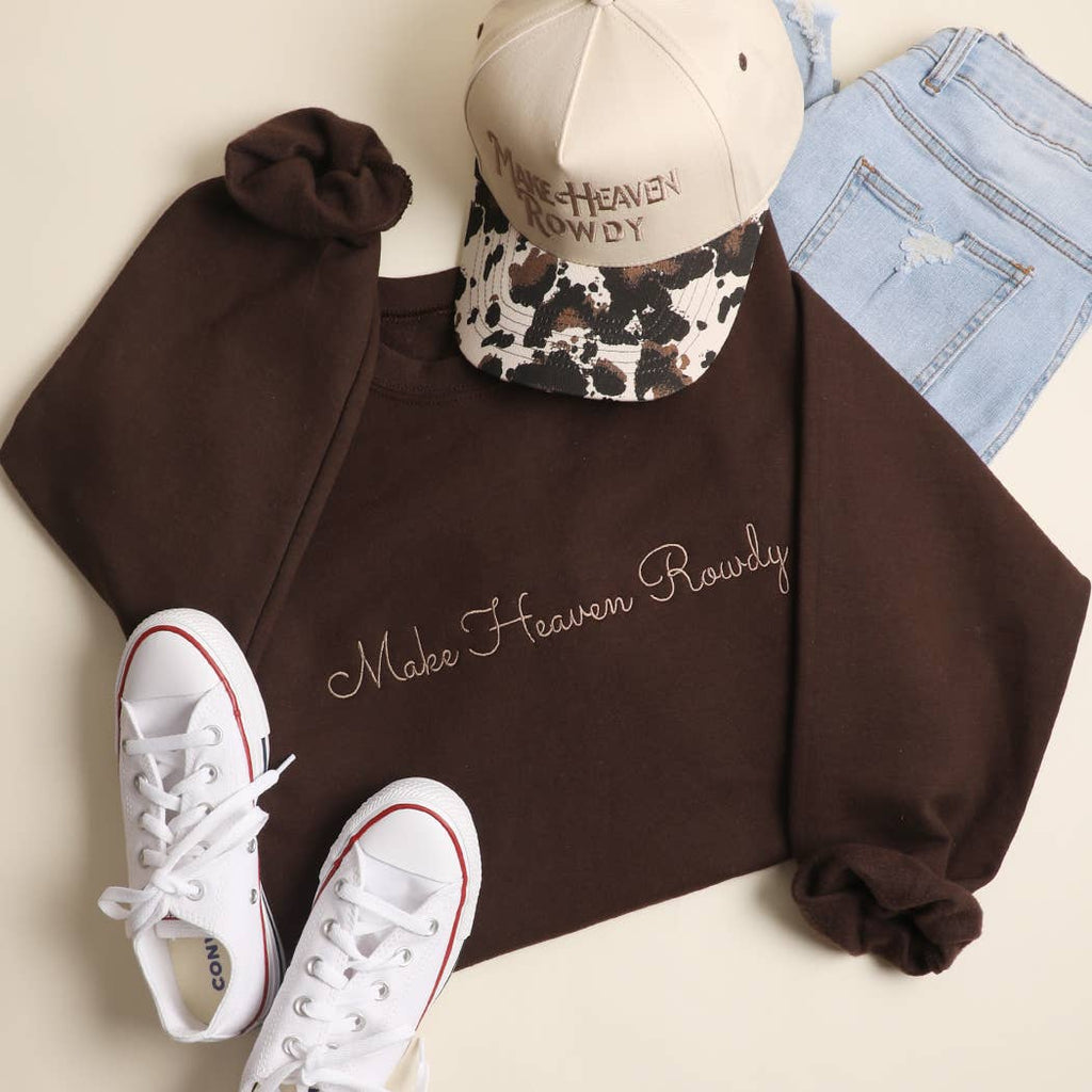 Make Heaven Rowdy Embroidered Sweatshirt