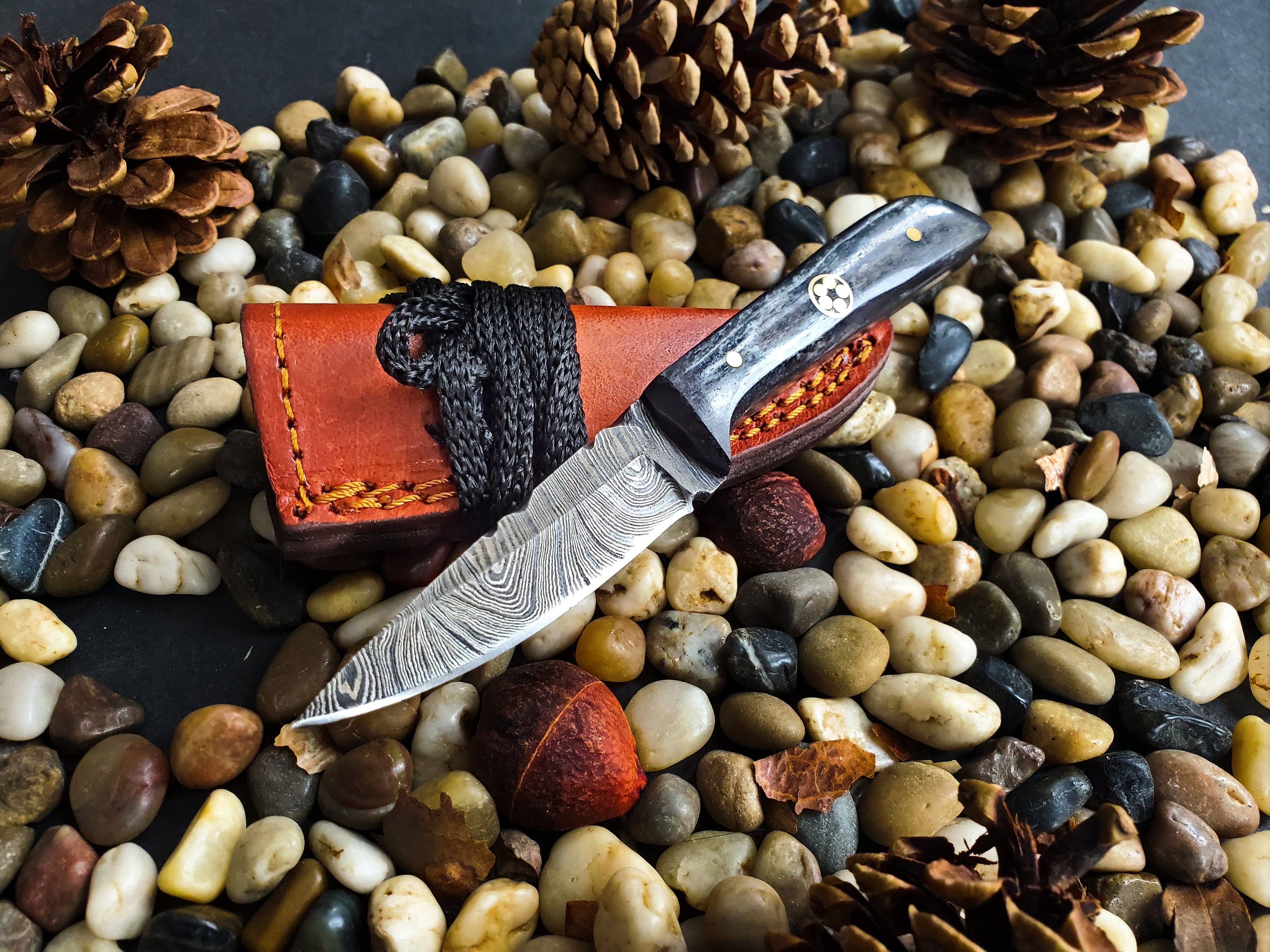Hand forged Damascus Knife Neck Knife