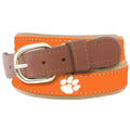 Clemson Tan Woven Ribbon Belt