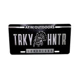 Black Embossed Hunter License Plate