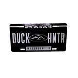 Black Embossed Hunter License Plate